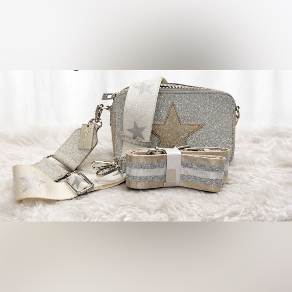 Vintage Havana Silver and Cream Star Clutch